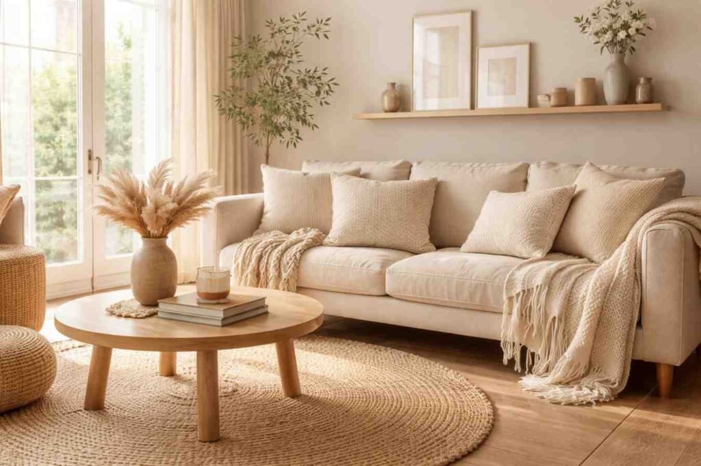Warm Neutrals Create a Soft Visual Envelope